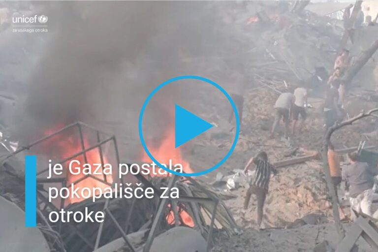UNICEF lahko trenutno v Gazi v zagotavlja le omejene količine pitne vode in nujne humanitarne zaloge medtem ko so potrebe veliko večje. 